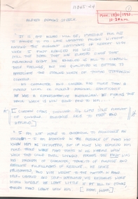 Document - T J Connelly portrait, Michele Matthews Collection, 1992
