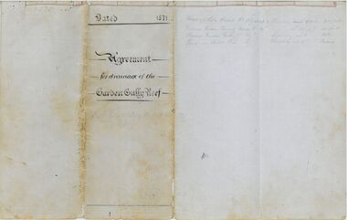 Legal record - Hartnell Legal Documents: Agreement for Drainage of the Garden Gully Reef 1871