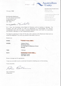 Document - Invitation, Michele Matthews Collection
