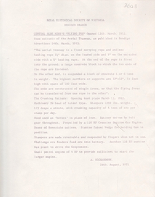 Document - Central Blue Mine's "Flying Fox"