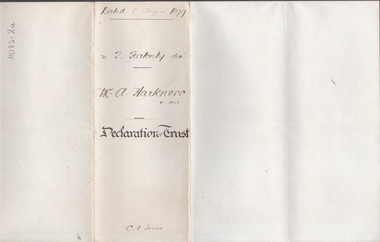 Legal record - FEATONBY Theker - Will, Watson, James & Rogers, Rogers Collection, 06.05.1873