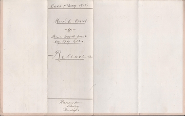 Legal record - FOGGITT JONES & CO. Land sale notes, Watson, James & Rogers, Rogers Collection, 1.7.1913