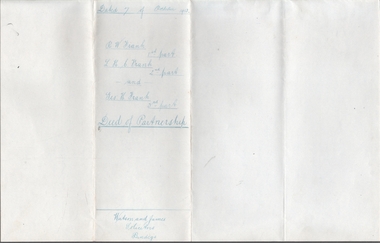 Legal record - FRANK BROS - Grocers, Watson, James & Rogers, Rogers Collection, 07.10.1913