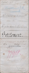 Legal record - EMMETT William, Watson, James & Rogers, Rogers Collection, 1886