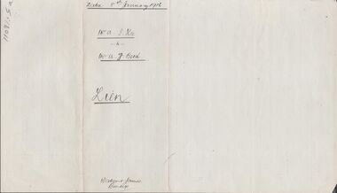 Legal record - BECK Alexander Frederick - Lien, Watson, James & Rogers, Rogers Collection, 1916