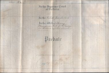 Legal record - BERRYMAN Henry - Probate, Watson, James & Rogers, Rogers Collection, 1904 - 5