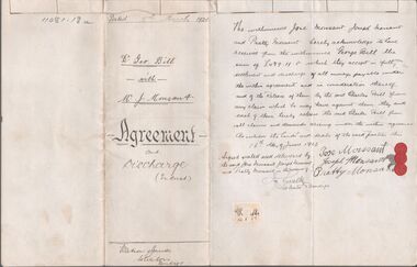 Legal record - BILL Dr. George - Agreement and Discharge, Watson, James & Rogers, Rogers Collection, 1924 - 1925