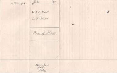 Legal record - BLOSSETT Rupert Stanley - Deed of Charge, Watson, James & Rogers, Rogers Collection, 1920
