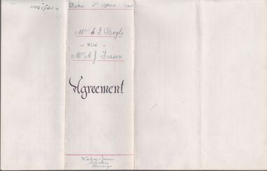 Legal record - BOGLE Gilbert Innes - Land Lease, Watson, James & Rogers, Rogers Collection, 1911