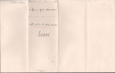 Legal record - BOWDEN Mary Annie - Lease Agreement, Watson, James & Rogers, Rogers Collection, 1908