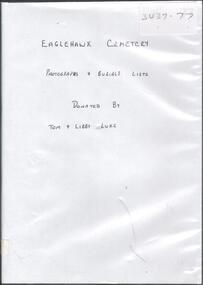 Archive - EAGLEHAWK CEMETERY - Photographs & Burials Lists