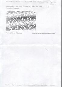 Newspaper - Naming of Bendigo
