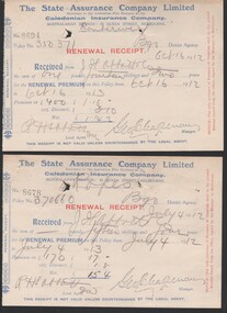 Administrative record - Abbott Collection: July to Dec 1912 invoices & correspondence - 14 items of individual correspondence from 6 companies addressed to J.H. Abbott & Co