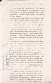 Document - Naming of Bendigo, 1970