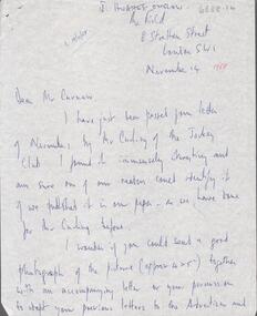 Letter - Bendigo the Racehorse