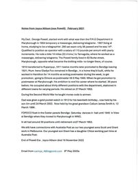 Document - Document relating to George Powell and Powell family history