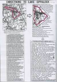 Document - Directions to Lake Eppalock with road descriptions and map