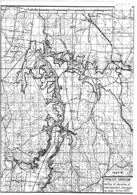 Map - Black and White map.  Outline of Lake Eppalock.  Map 'B'