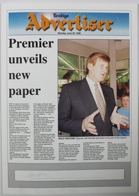 Memorabilia - Bendigo Advertiser Collection: Tabloid format launch