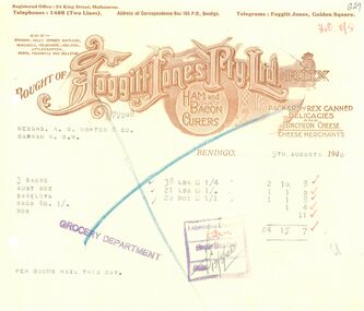 Financial record - INVOICE COLLECTION: Foggitt Jones Pty. Ltd