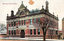This coloured card shows an ornate brick public building; on the card is printed “Mechanics’ Institute, Albury”.