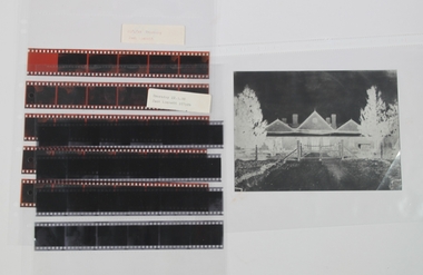 Negative - Bendigo Advertiser Collection:  negatives of Jack Lockett and a house