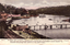 This coloured card shows Mosman Bay with ferries, boats, wharves and a footbridge; on the card is printed “Photo.] MOSMAN BAY, SYDNEY.—Mosman’s Bay, reached from Circular Quay by a fifteen minutes ferry trip down the splendid harbour, is the favorite of all Sydney’s marine suburbs. Its beautiful surroundings fully entitle it to that pride of place. [Toogood.”