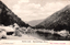 This black-and-white card shows a river flowing through a mountainous gorge; on the card is printed “Barren Jack. Murrumbidgee River.”, “C. N. HOWARD, PHOTO.” and “WILL THOMSON, PUBLISHER.”