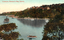 This coloured card shows a harbour with boats and houses along a wooded shoreline: On the card is printed “Cremorne, Mosman's Bay, Sydney 300157”.