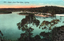 This coloured card shows a broad river bordered by wooded banks with a bridge in the distance: On the card is printed “1711 ~ Upper Lane Cove River, Sydney.”