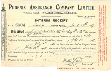 Document - Receipt, 25.06.1909