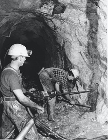 Photograph - AUSTIN COLLECTION: Diamond drill at Williams United Gold Mine, Eaglehawk, 1987