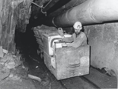 Photograph - AUSTIN COLLECTION:  mine ore cart,  Williams United Gold Mine, Eaglehawk, 1987