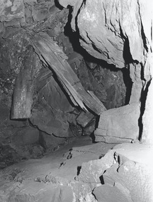 Photograph - AUSTIN COLLECTION: mine timbering Williams United Gold Mine, Eaglehawk, 1987