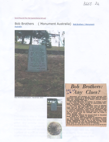 Newspaper - Bob Brothers Memorial, 26th June 1964