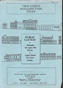 Booklet - View Street Rosalind Park Study, City of Greater Bendigo, 1992