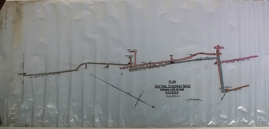 Plan - Central Deborah Mine, J.J. Caldwell, 1945