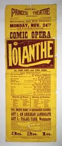 Ephemera - Royal Princes Theatre poster, 1902