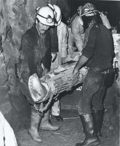 Photograph - Austin Collection: mine rescue underground, 1980's