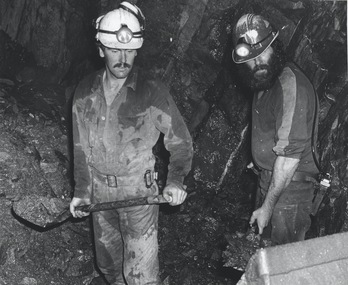 Photograph - Austin Collection: miners underground, 1980's