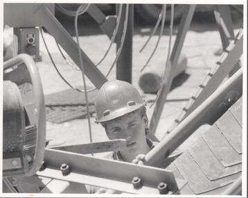 Photograph - Austin Collection: installing mine machinery, 1980's