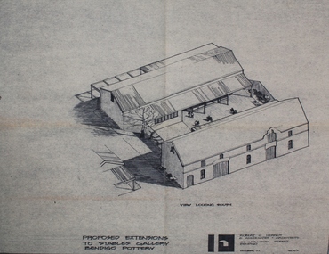 Document - National Trust Collection: Bendigo Pottery (Epsom) Pty Ltd - Four Architectural Plans for proposed alterations and extensions to the existing stables buildings, 10/1977
