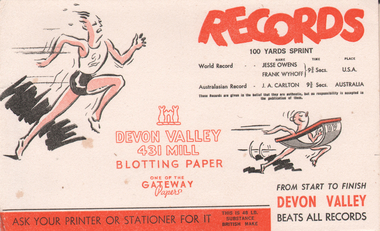 Document - Blotting Paper, 1930's, possibly post 1936