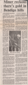 Newspaper - Kangaroo Flat Gold Mine Collection: Bendigo Goldfield