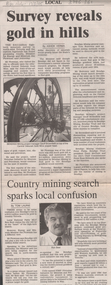 Newspaper - Kangaroo Flat Gold Mine Collection: Bendigo Gold Exploration