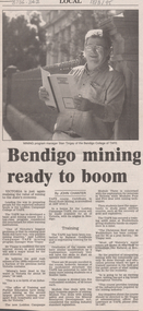 Newspaper - Kangaroo Flat Gold Mine Collection: Bendigo Mining Boom