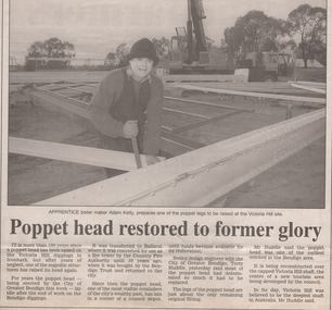 Newspaper - Kangaroo Flat Gold Mine Collection: Victoria Hill Poppet Head