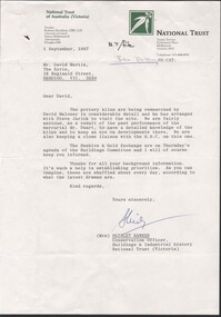 Document - National Trust Collection: Bendigo Pottery (Epsom) Pty Ltd - Bendigo Pottery kilns, 07/1987