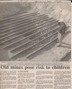 Newspaper - Kangaroo Flat Gold Mine Collection: dangerous mine shafts