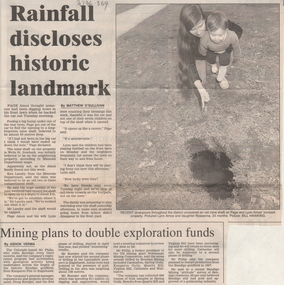 Newspaper - Kangaroo Flat Gold Mine Collection: shaft subsidence